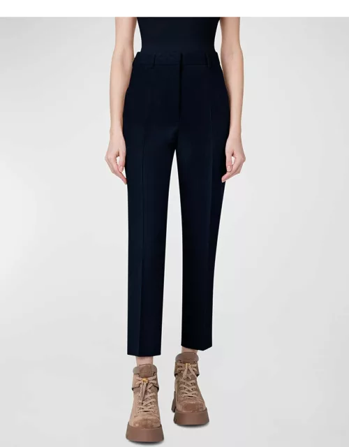Flavin Wool Flannel Straight-Leg Ankle Pant
