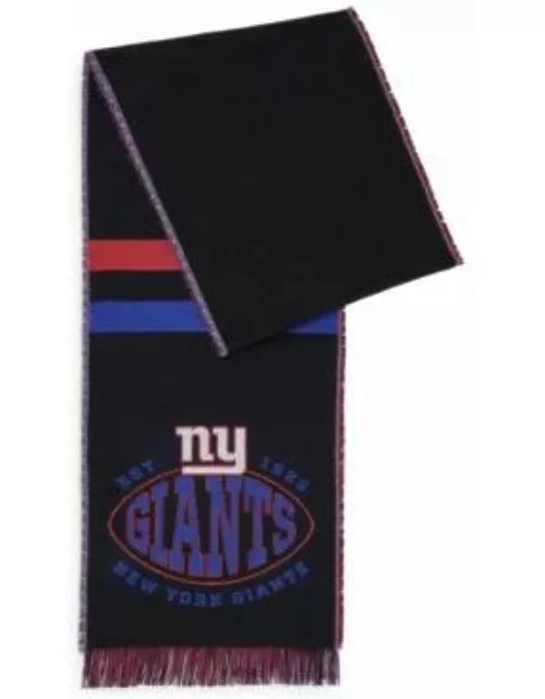 BOSS x NFL logo scarf with New York Giants branding- Giants Men's Scarve