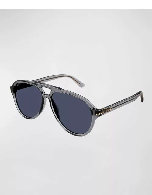 Men's GG1443Sm Acetate Aviator Sunglasse