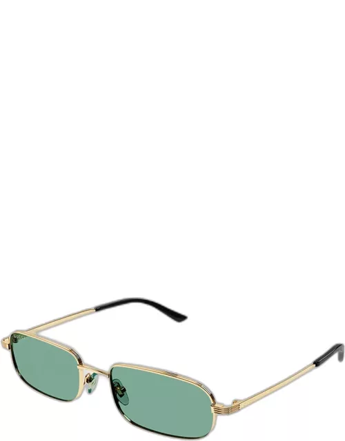 Men's GG1457Sm Metal Rectangle Sunglasse