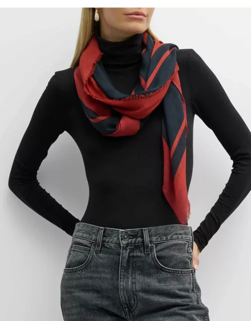 RB Heart Cashmere-Blend Square Scarf