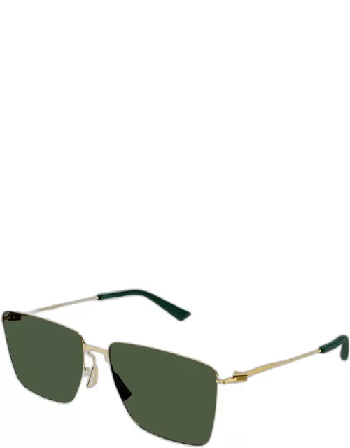 Men's BV1267SM Ultrathin Metal Rectangle Sunglasse
