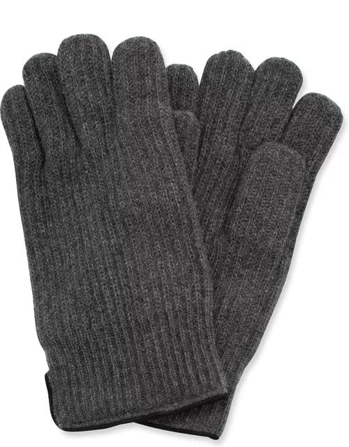 Men's Rbbed Cashmere Glove