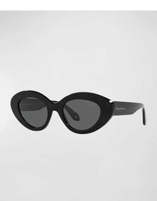 Logo Acetate Cat-Eye Sunglasse
