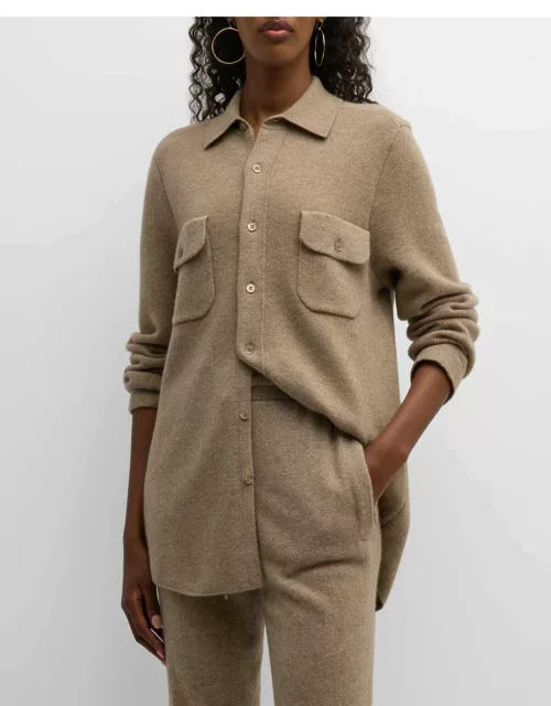 Recycled Cashmere Button-Down Shirt