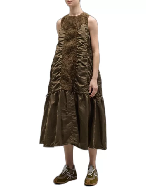 Ruched Winter Parachute Dres