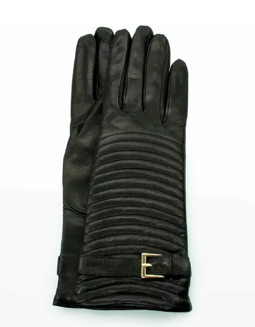 Cashmere-Lined Napa Belt Glove