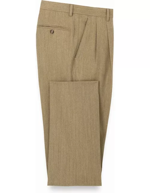 Wool Flannel Pleated Pant