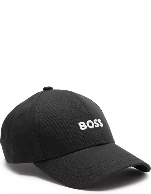 Boss Logo-embroidered Cotton Cap - Black