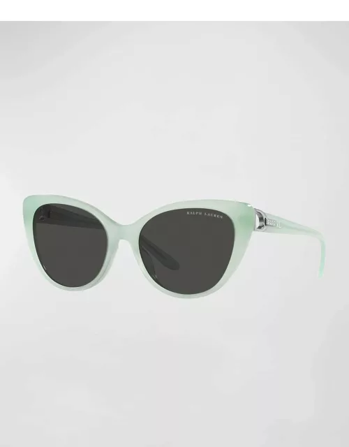 Crystal-Embellished Acetate Cat-Eye Sunglasse