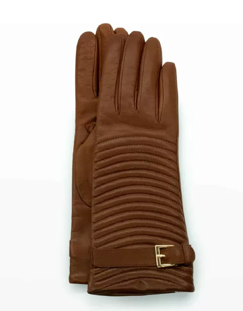 Cashmere-Lined Napa Belt Glove