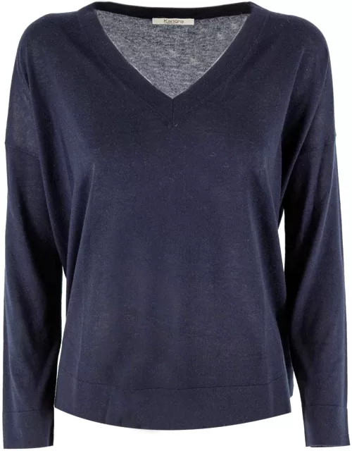 Kangra V-neck Sweater Cashmere Blend