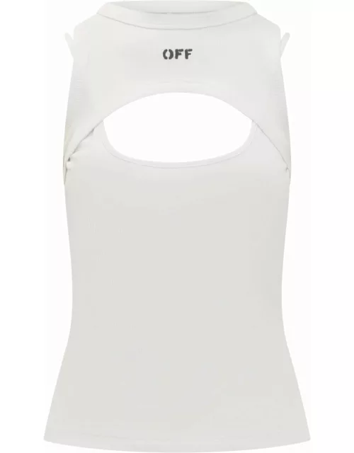 Off-White Off Stamp Rib Round Rowing Top