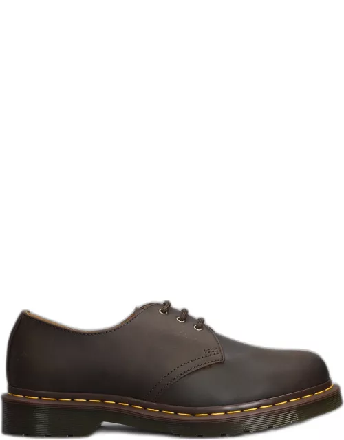 Dr. Martens 1461 Lace Up Shoes In Brown Leather
