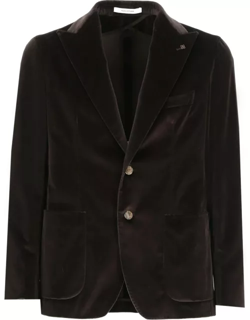Tagliatore Velvet Single-breasted Jacket