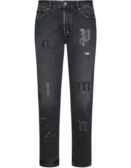 Palm Angels Jeans With Logoed Patche