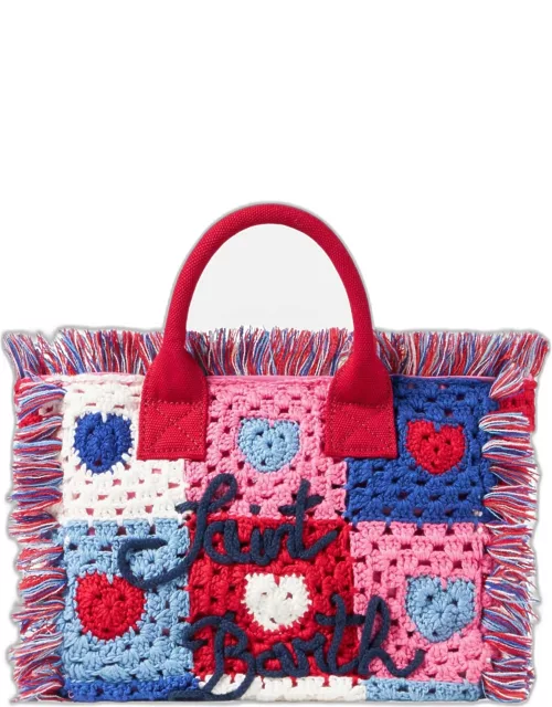 MC2 Saint Barth Colette Handbag With Crochet Heart Patche