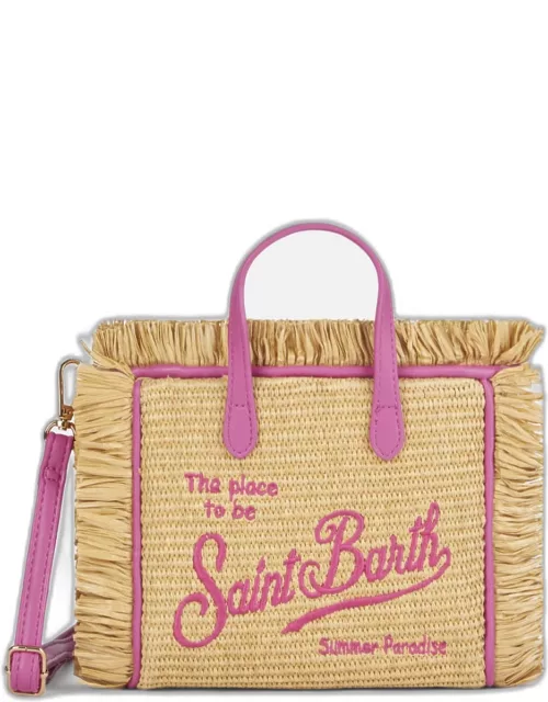 MC2 Saint Barth Mini Vanity Straw Bag With Embroidery