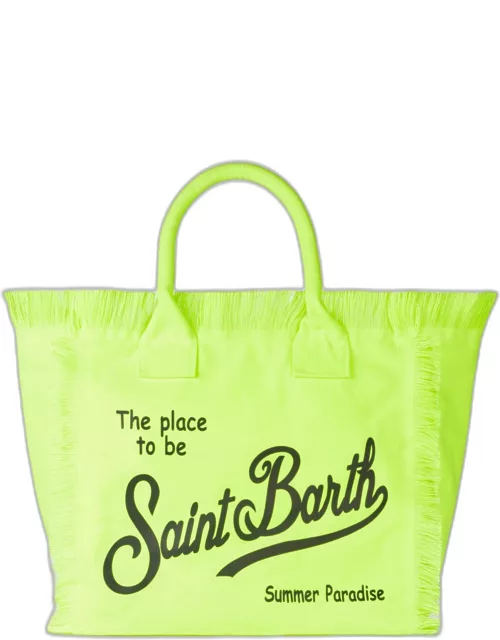 MC2 Saint Barth Vanity Fluo Yellow Canvas Shoulder Bag