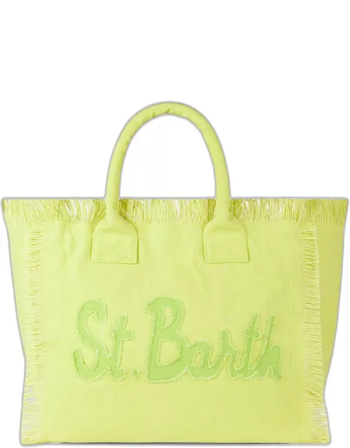 MC2 Saint Barth Vanity Light Green Canvas Shoulder Bag