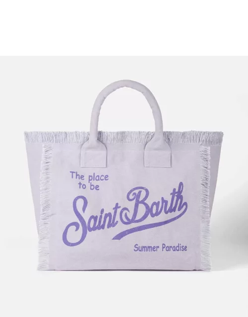 MC2 Saint Barth Vanity Lilac Canvas Shoulder Bag