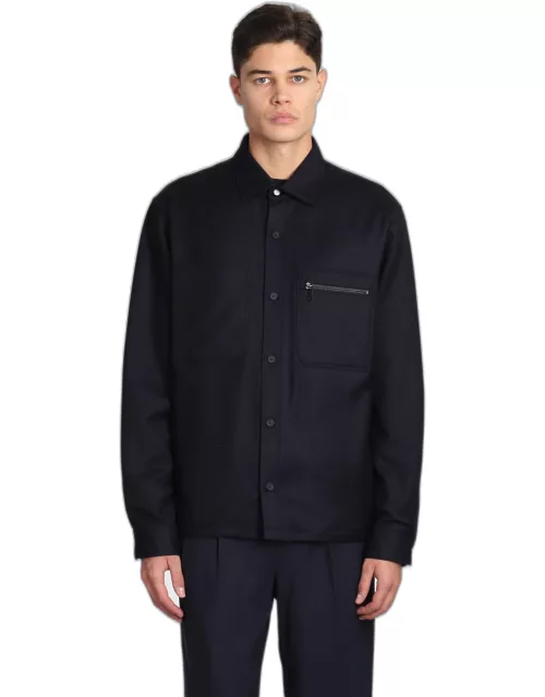 Zegna Casual Jacket In Blue Woo