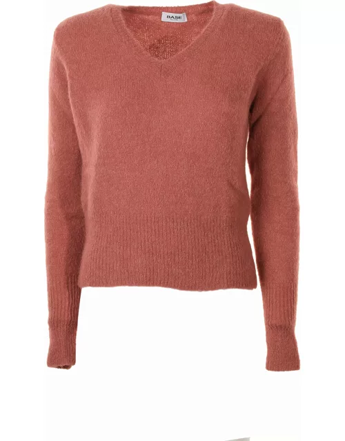 Base Red V-neck Sweater