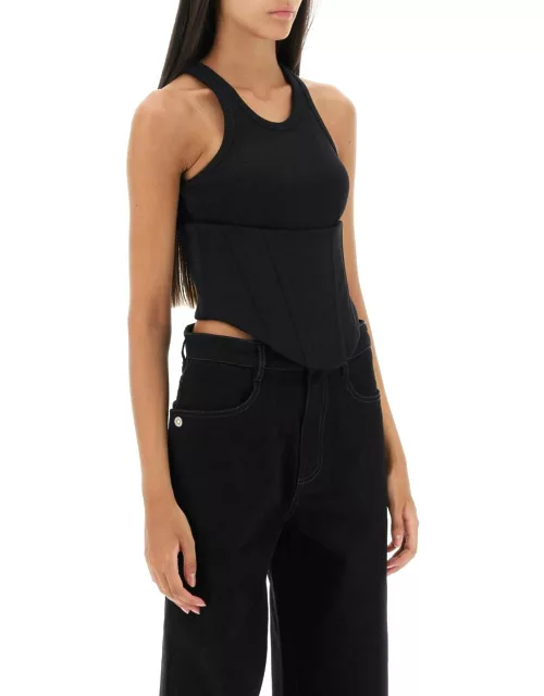 Dion Lee Tank Top With Underbust Corset