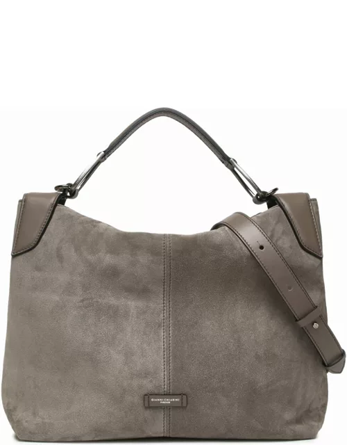 Gianni Chiarini Large Shoulder Bag In Suede