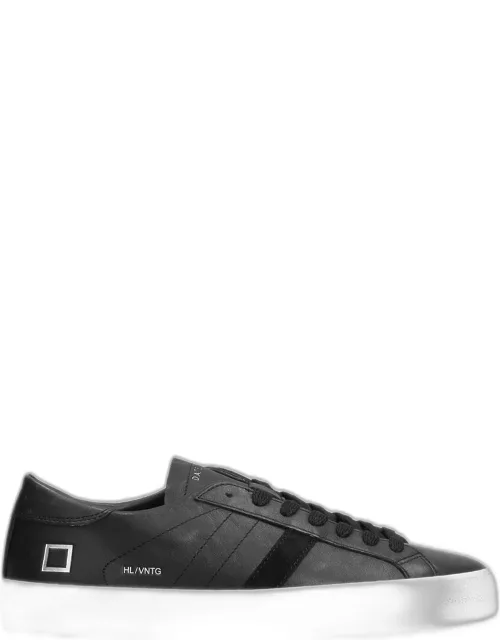 D.A.T.E. Hill Low Sneakers In Black Leather