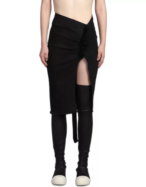 DRKSHDW Skirt Knee Skirt In Black Cotton
