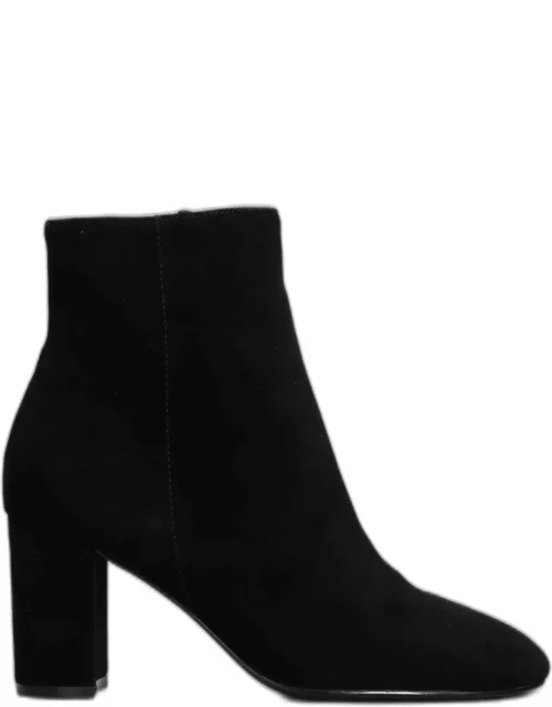 Bibi Lou High Heels Ankle Boots In Black Suede