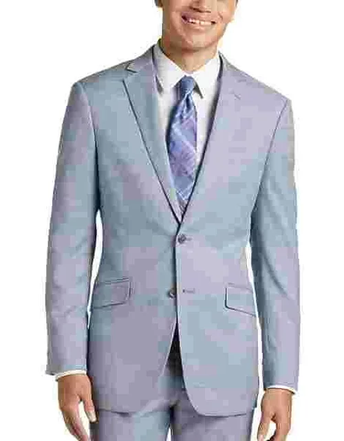 Wilke-Rodriguez Men's Slim Fit Suit Lt Blue Windowpane