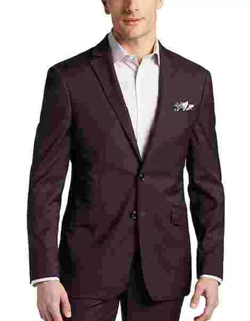 Wilke Rodriguez Big & Tall Men's Wilke-Rodriguez Slim Fit Suit Separates Coat Dark Purple