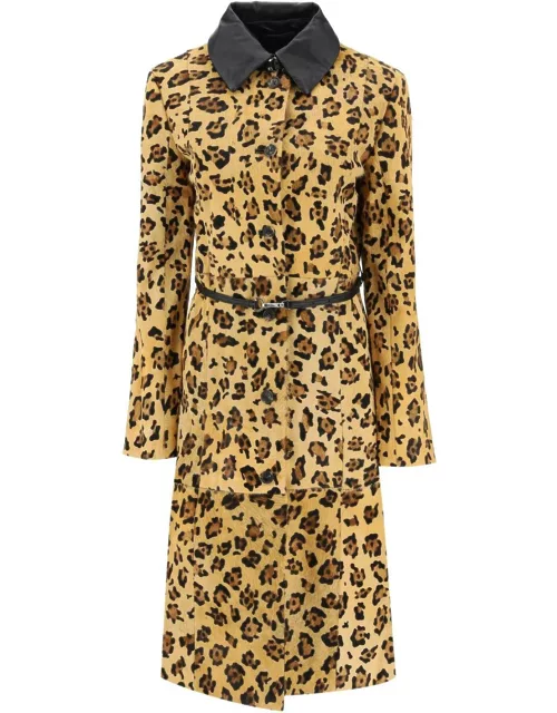 SAKS POTTS 'Ginger' leopard motif ponyskin coat