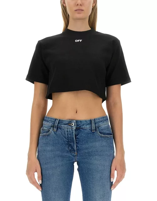 off-white cropped t-shirt