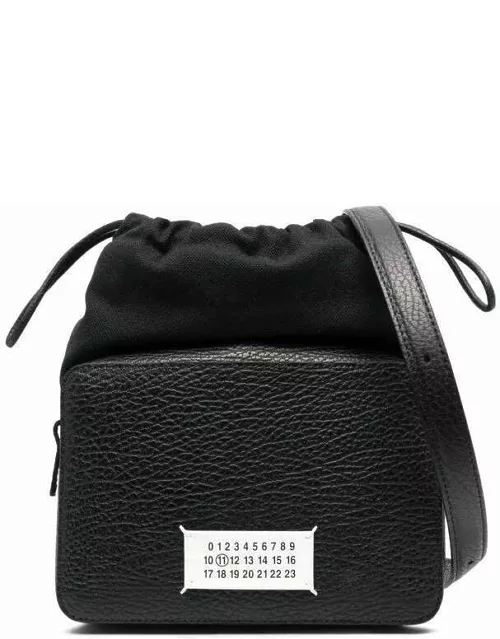 Black logo shoulder bag