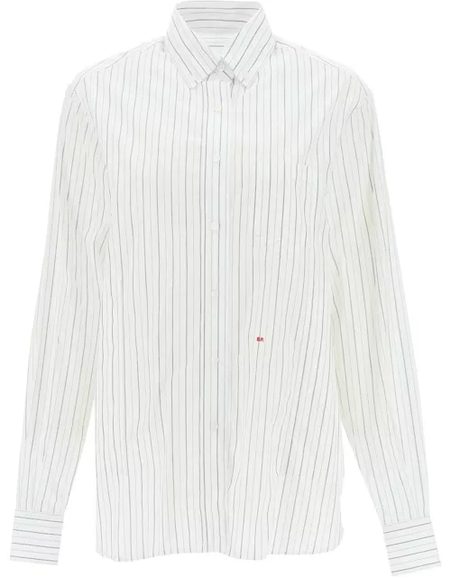 SAKS POTTS 'William' pinstriped cotton shirt