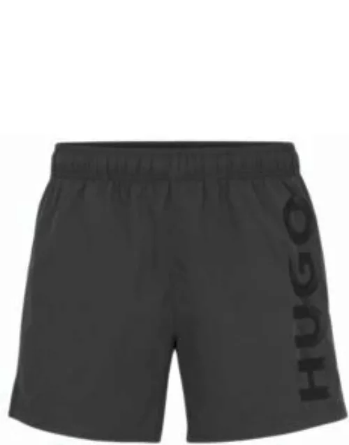 Swim shorts with logo print- Dark Grey Men's Swim Short