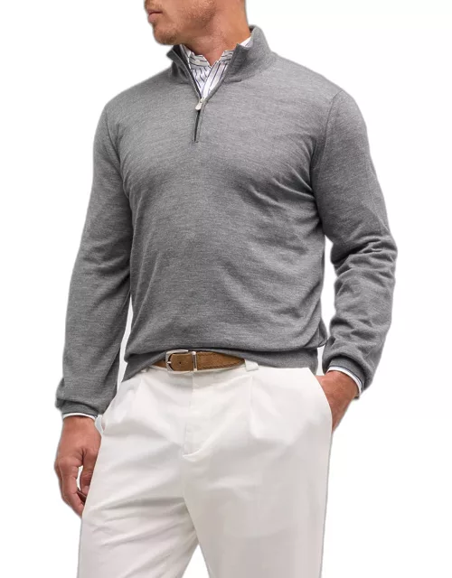 Men's Wool-Cashmere Quarter-Zip Sweater