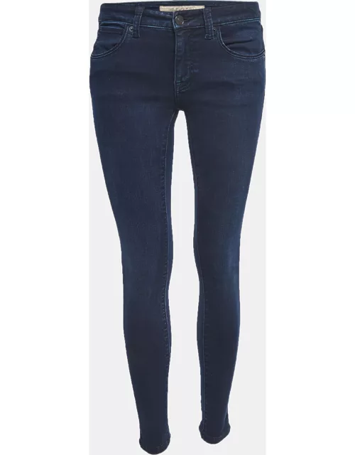 Burberry Brit Dark Blue Denim Skinny Low-Rise Jeans S Waist 27"
