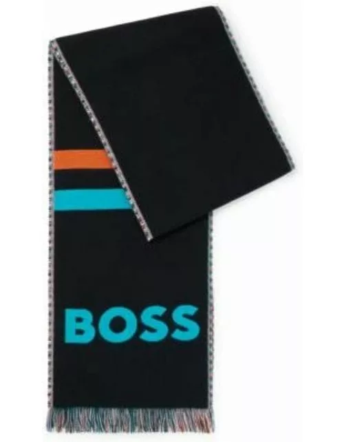 BOSS x NFL logo scarf with Miami Dolphins branding- Dolphins Men's Scarve