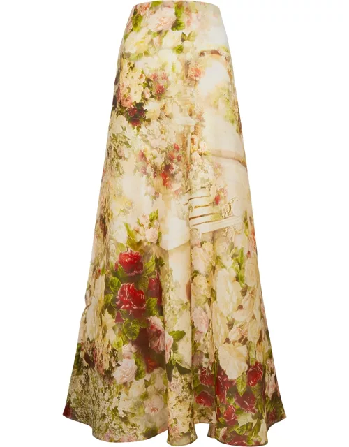 Zimmermann Luminosity Floral-print Silk Maxi Skirt - Multicoloured