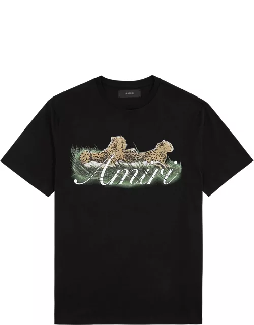 Amiri Printed Cotton T-shirt - Black