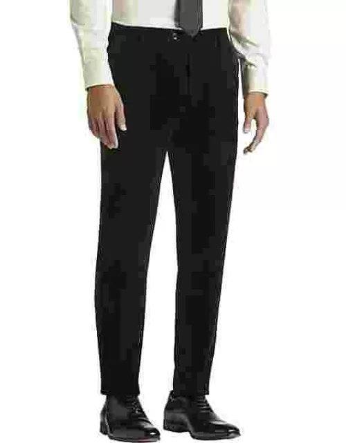 Egara Skinny Fit Men's Suit Separates Corduroy Pants Black Corduroy