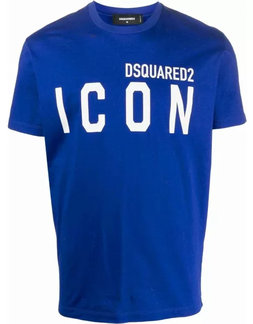 Blue T-shirt with Icon print