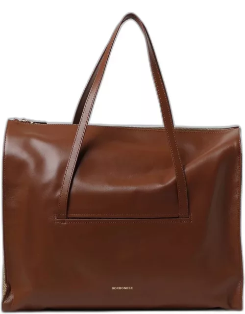 Tote Bags BORBONESE Woman colour Leather