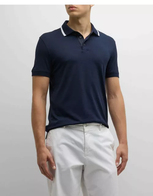 Men's Dominic Tipped-Collar Polo Shirt