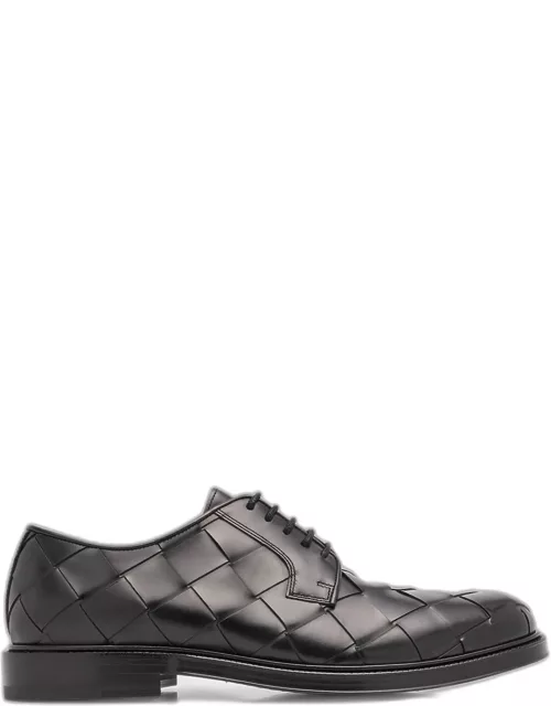 Men's Intrecciato Leather Derby Shoe