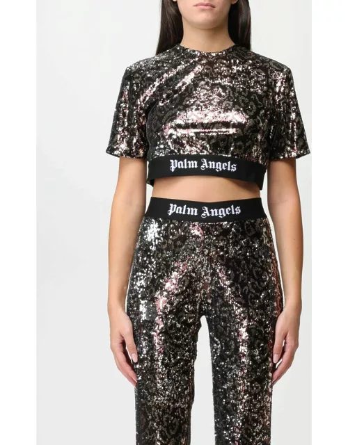 Palm Angels cropped sequin t-shirt